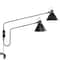 Hello Honey® 5ft. Black Modern 2-Light Metal Articulating Wall Sconce